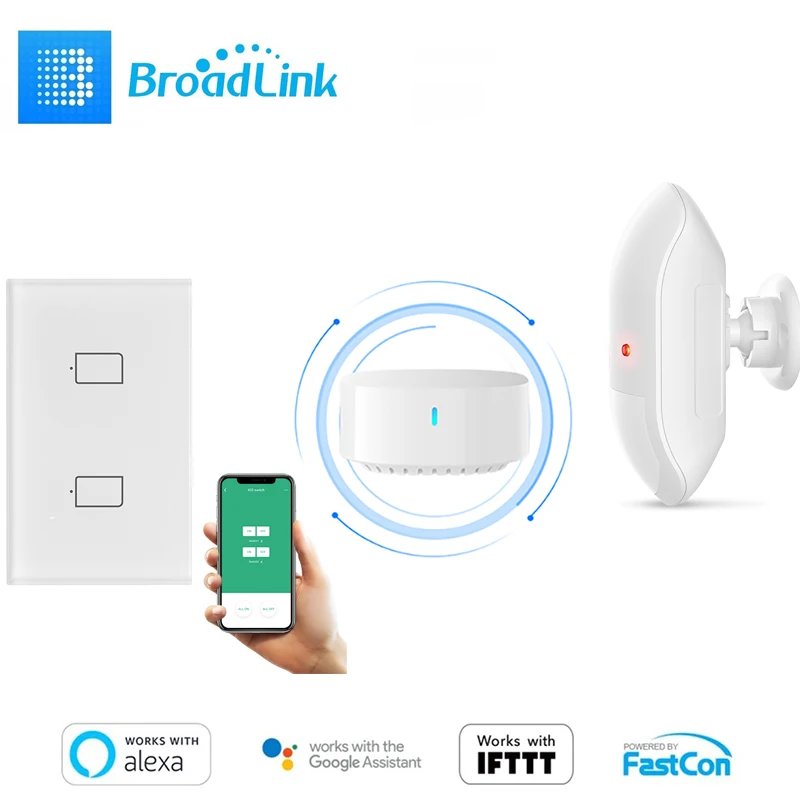 

Broadlink S3 Wifi Hub Gateway Work With TC3 US Smart Switch Smart PIR Motion Sensor Alexa Google Assistant Voice Control