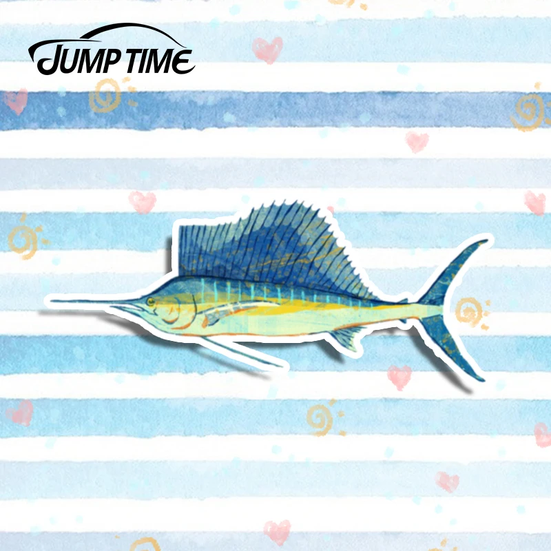 

Jump Time 13cm x5.4cm Sailfish Graphics Car Stickers Vinyl Car Wrap Saltwater Fish Decal For Car Window Laptop Bumper Motorcycle