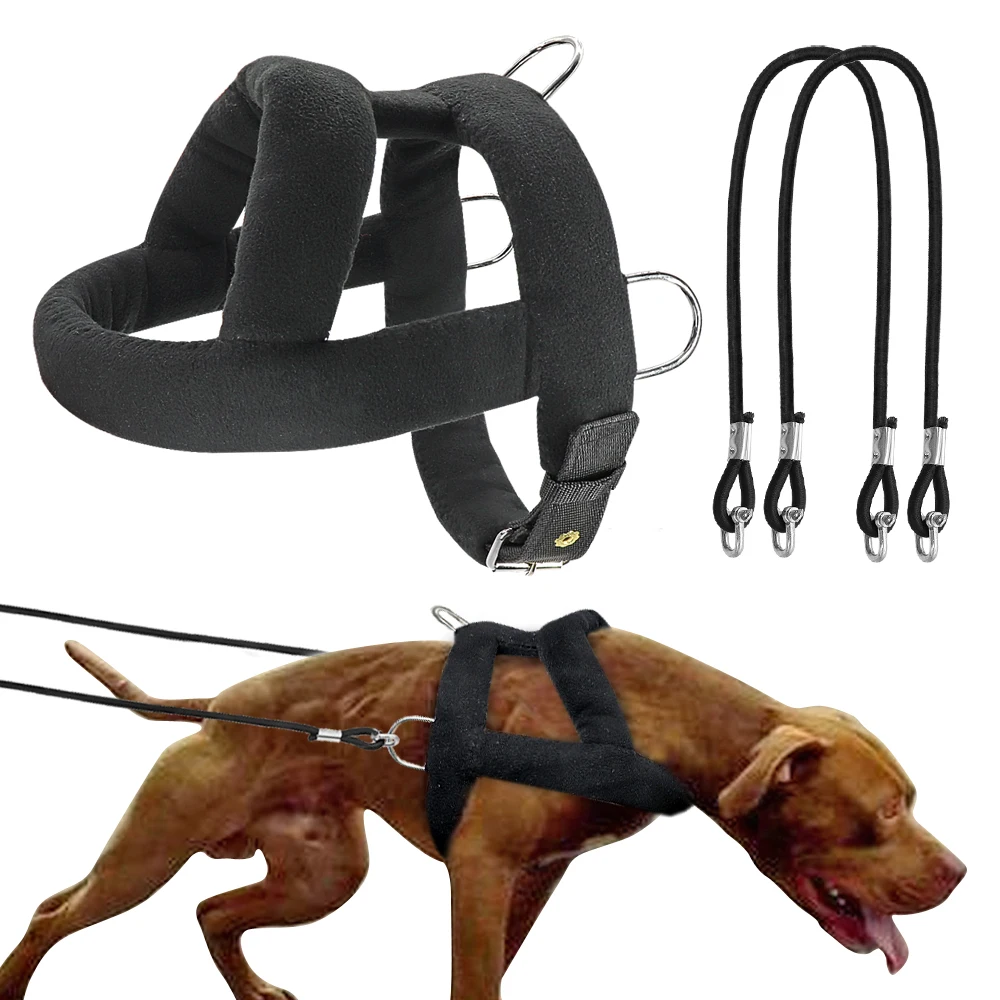 Adjustable Dog Weight Pulling Training Harness Pulling Leash For Medium Large Work Dogs Husky Weight Pulling Harnesses Vest