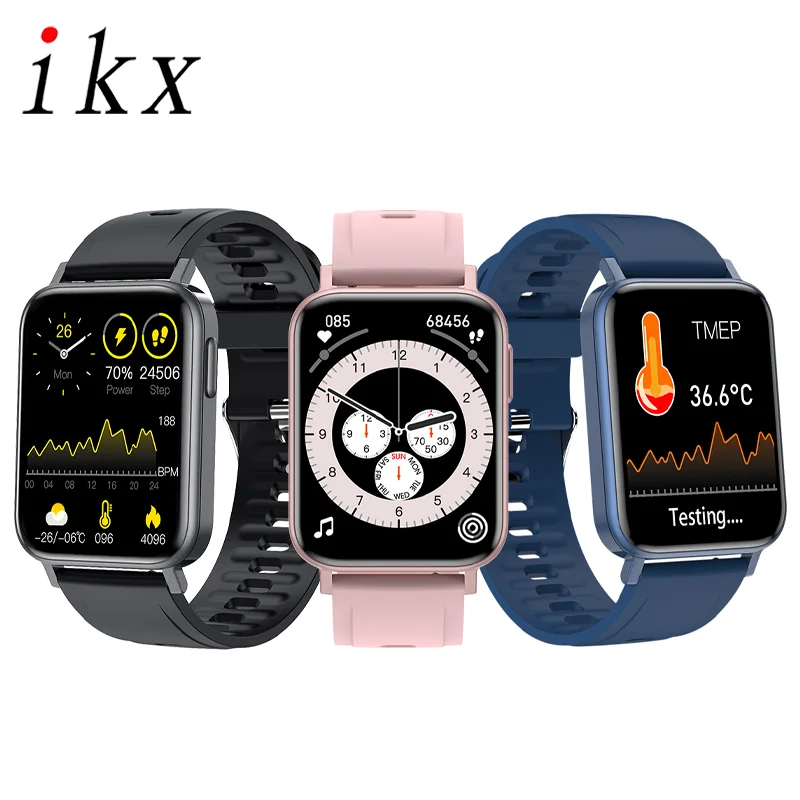 

iKX T10pro Smart Watch Men 1.65 Inch Blood Pressure Body Temperature Heart Rate Monitor Clock Waterproof Sports Smartwatch Women