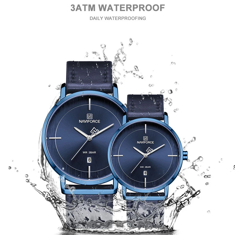 NAVIFORCE 2019 Relogio Masculino часы мужские модные спортивные кожаный ремешок