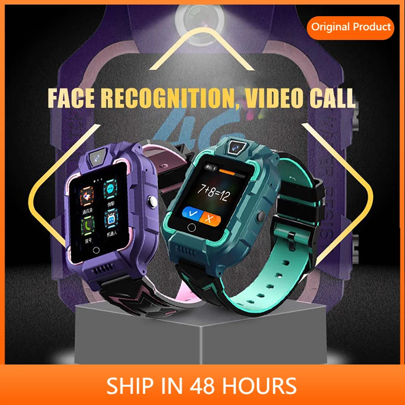 Детские умные часы 4G с GPS и камерой водонепроницаемые Смарт поддержкой