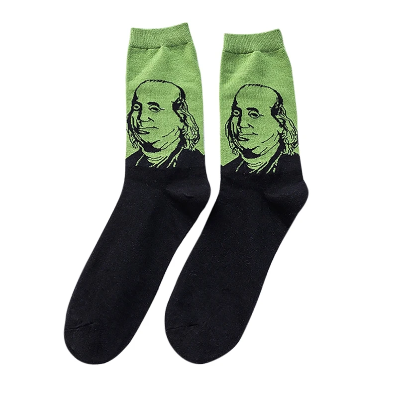 Повседневные мужские Носки с рисунком дышащие хлопковые чулки аксессуары для