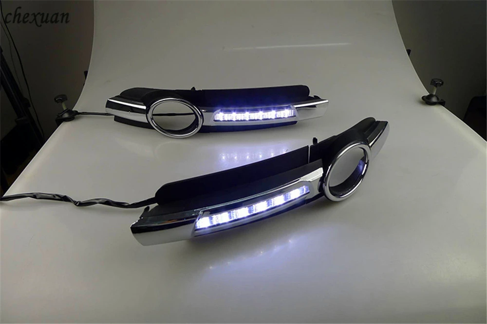 CSCSNL2PCS для AUDI A6 C6 2005 2006 2007 2008 светодиодный DRL Габаритные огни дневного света