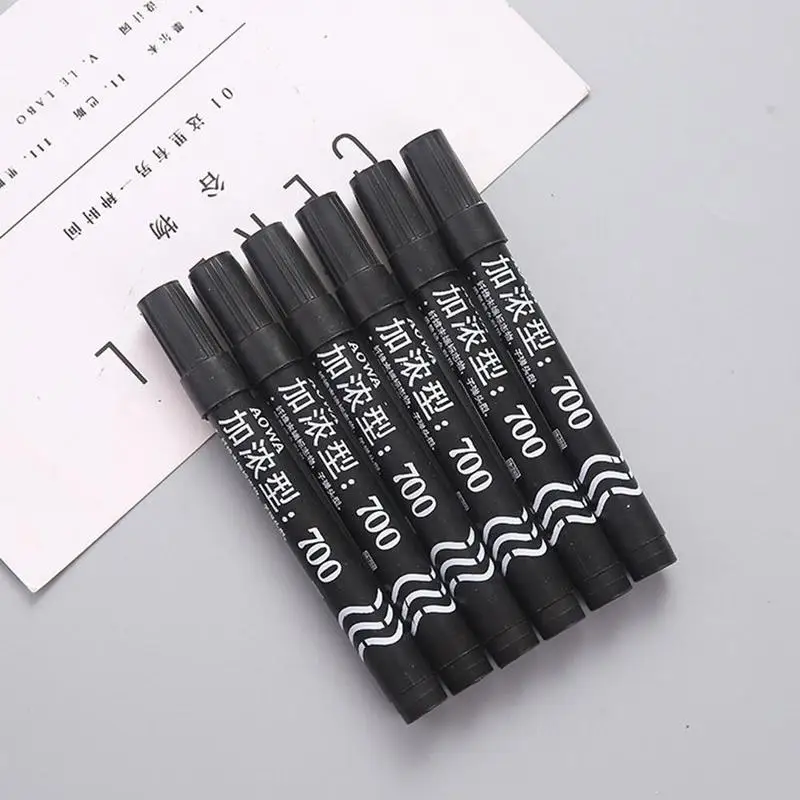 1 шт. Перманентная не выцветающая масляная водонепроницаемая черная маркерная