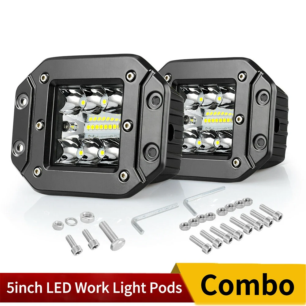 Светодиодный рабочий фсветильник рь с утапливаемым креплением 260 Вт лм 5 дюймов 4x4