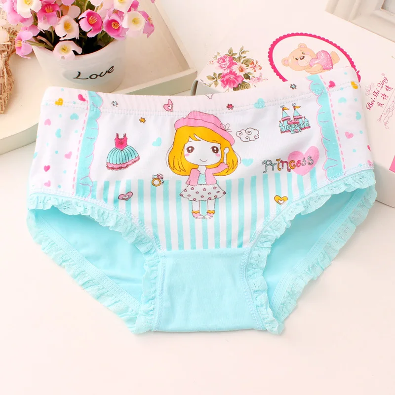 4 шт./лот детские трусики трусы для девочек женское нижнее белье хлопковые