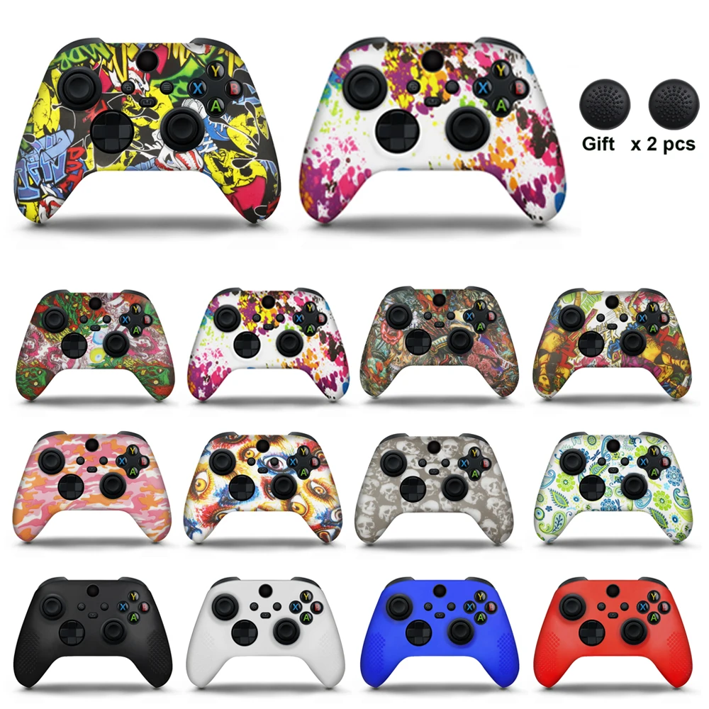 

Soft Silicone Case For Xbox Series X/S Controller Rubber Protective Cover Skin ProtectionThumb Grips Cap Joystick Cover