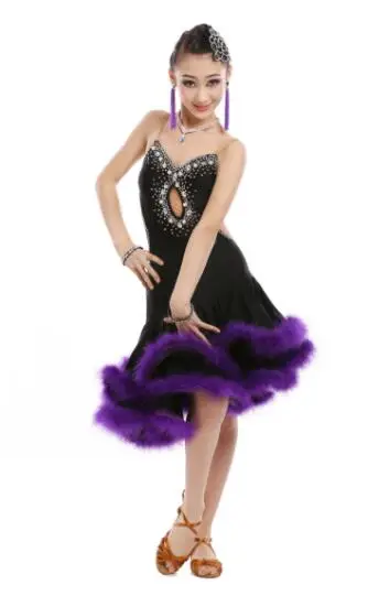 

ballroom dancing dress for kids ballroom dress latin girls cha-cha samba dance competition dresses waltz Spanish flamenco