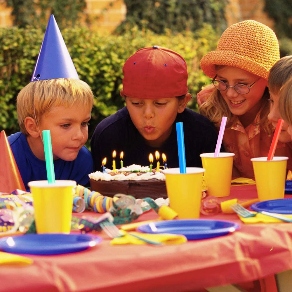 

Multi Colors Jumbo Wide Boba Straws & Smoothie Straws, BPA FREE Food-Grade Plastic Straws for Bubble Tea