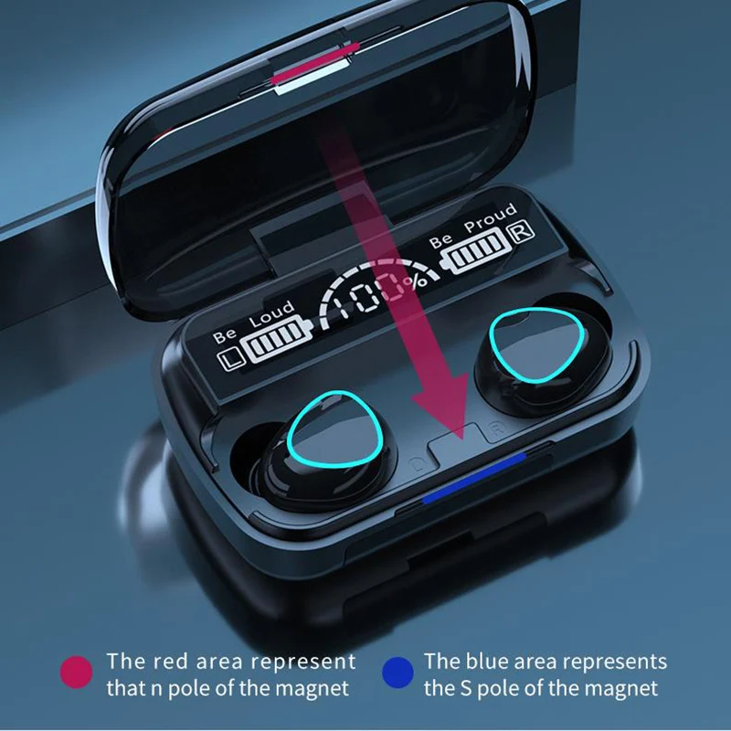

RFMicron M10 Bluetooth 5.1 Earphones Charging Box Wireless Headphone Stereo Sports Waterproof Earbuds Headsets With Microphone