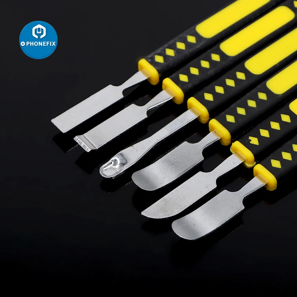 6 в 1 мобильный телефон открывающийся скребок набор с двойными концами