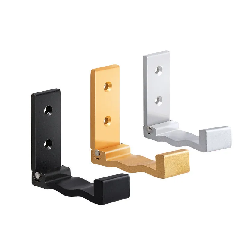 

2pcs Creative Folding Hooks Aluminum Alloy Wall Hangers bracket Clothes Coat Towel Hook Home Kitchen Bathroom Hotel Accessories