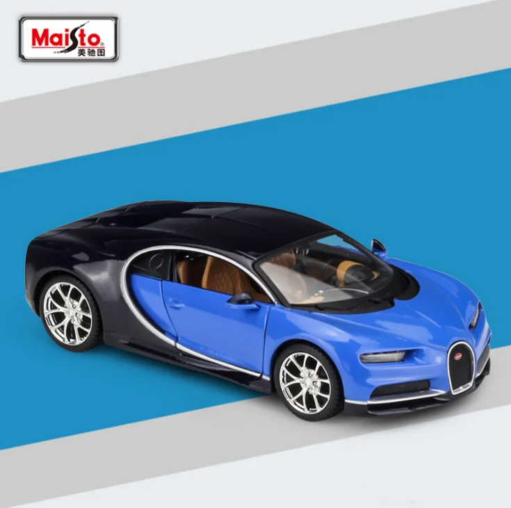 Высококачественная модель автомобиля Maisto из сплава Bugatti Chiron в масштабе 1:24