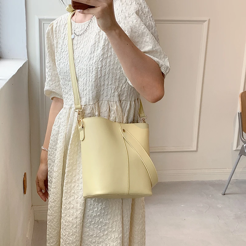 

Сумка на плечо HOCODO женская из экокожи, однотонный саквояж кросс-боди, повседневная вместительная простая Сумочка для покупок