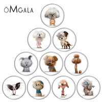 beauty cute funny dogs cartoon 10pcs set 12mm16mm18mm20mm25mm round photo glass cabochon demo flat back making findings