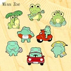 Эмалированные булавки пользовательской коллекции Gesture Froggy, милый крутой мультяшный значок животного с лацканом, ювелирные изделия, праздничные подарки для друзей