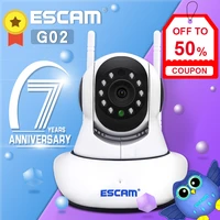 newest escam g02 dual antenna 720p pantilt wifi ip ir camera support onvif max up to 128gb video monitor ip camera