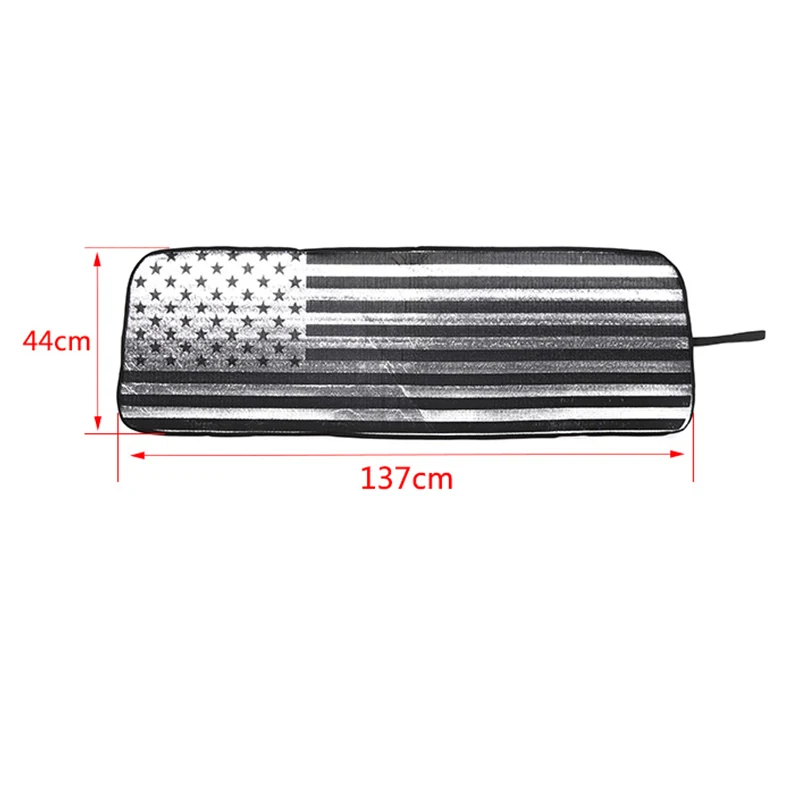 Flag SHINEKA Защита от солнца на лобовое стекло для Jeep Wrangler JL+ чехол с логотипом черепа для Jeep Wrangler JL аксессуары - Цвет: Flag