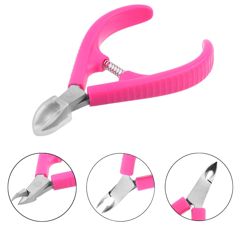 Дизайн ногтей красный из нержавеющей стали для маникюра кутикулы резак