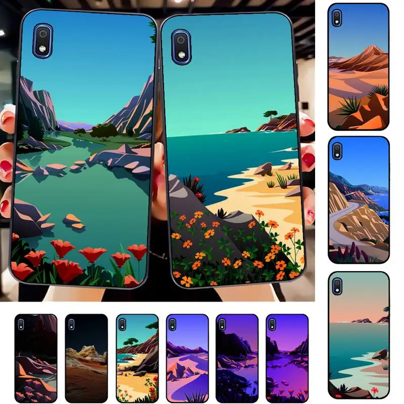 

TOPLBPCS Hand Painted Landscape Phone Case for Samsung A51 01 50 71 21S 70 31 40 30 10 20 S E 11 91 A7 A8 2018