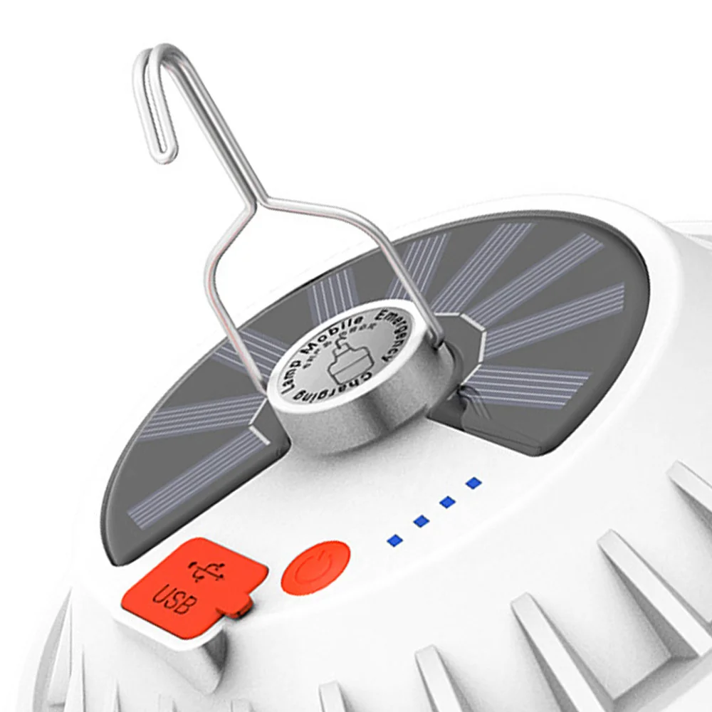 

1 Piece White Solar Rechargeable Bulb Lighting Emergency Power-off Bulb 13.5cm