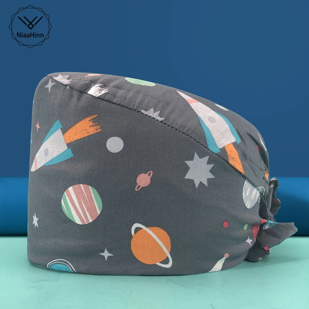 

Unisex Dental Clinic Medical Surgical Hat Pet Operating Room SPA Beauty Salon Work Caps Women&men Work Hats Nursing Scrubs Caps