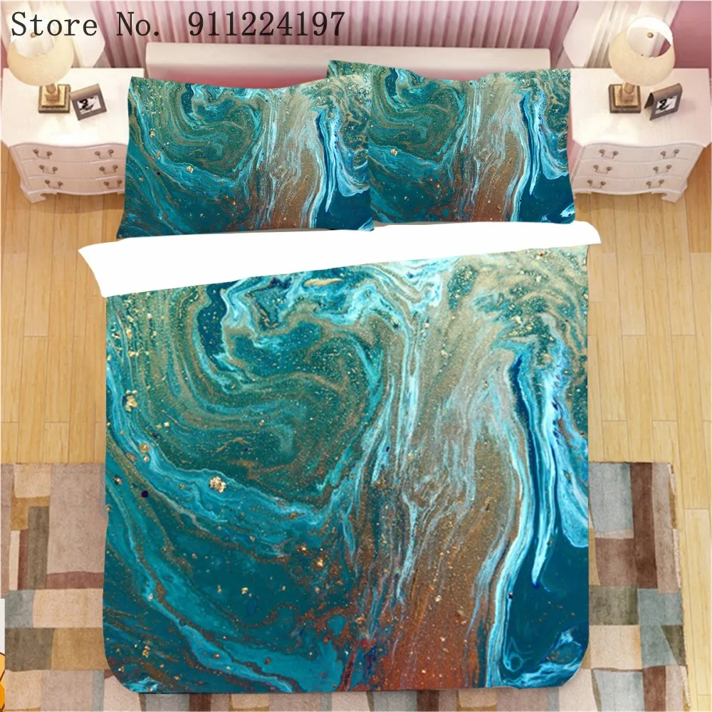 Океана пуховое одеяло покрывало стеганное ватное Постельное белье 3D абстрактные