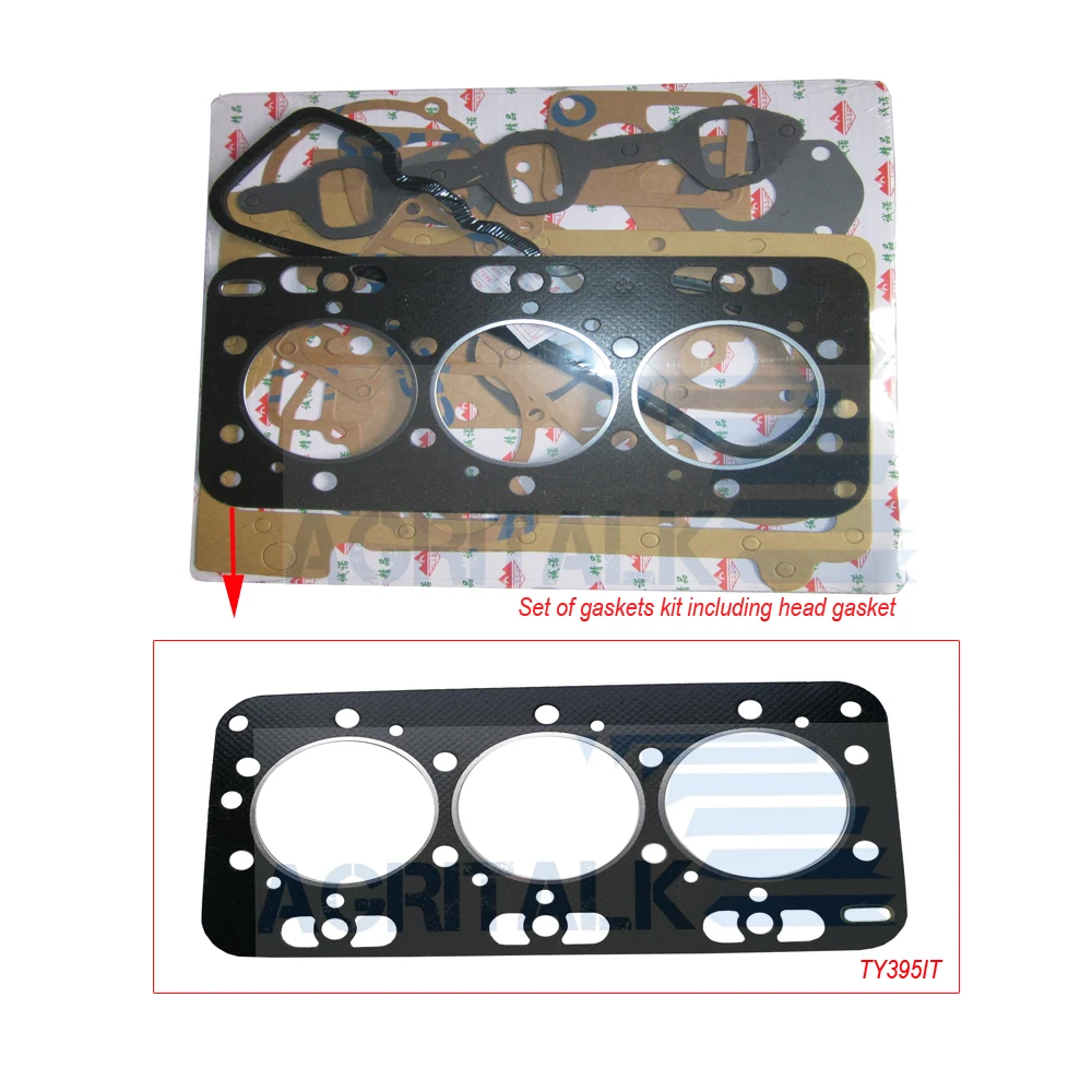 TY395IT , set of gaskets kit including the cylinder head gasket for Jiangdong TY395IT