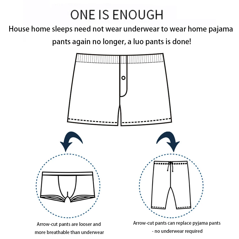

1pc Men's Cotton Arrow Boxers Casual Plaid Print Elastic Waist Underwear Summer Loose Breathable Beach Pants Boxers Shorts