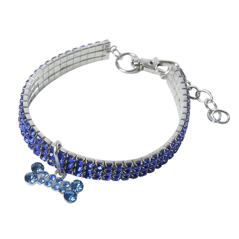 

1pcs Bling Crystal Dog Collar Diamond Puppy Pet Shiny Necklace Collar Collars For Pet Little Dogs Supplies S/M/L Pet Accessories