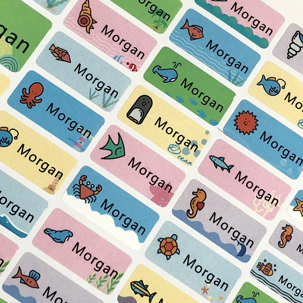 108 шт. персонализированные наклейки с именами для мальчиков и девочек на заказ