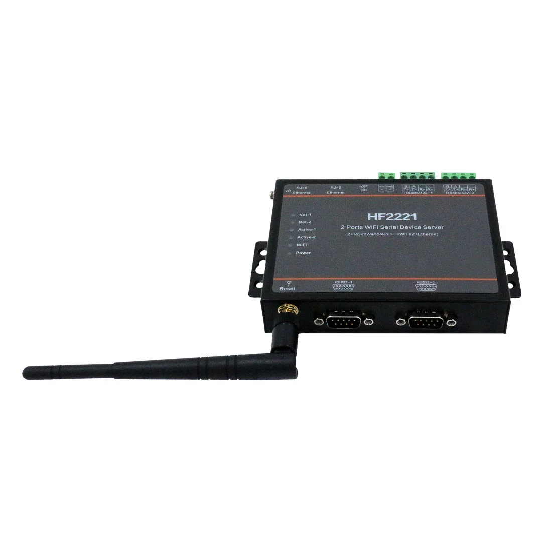 Сервер последовательного устройства HF2221 с 2 портами Wifi RS232/RS422/RS485 для сервера Ethernet