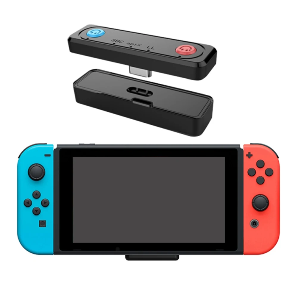 Беспроводной bluetooth адаптер для Nintendo Switch Lite PS4 PC USB Type C Dongle APTX LL SBC с поддержкой
