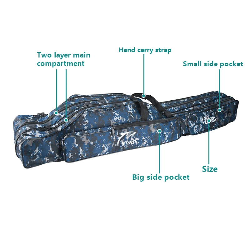 Складная сумка для рыбалки большая емкость холщовая удочка чехол портативная