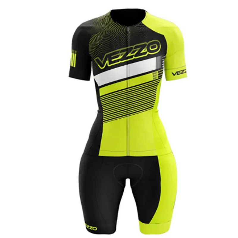 Одежда для велоспорта VEZZO профессиональный пикантный комбинезон зеленого цвета