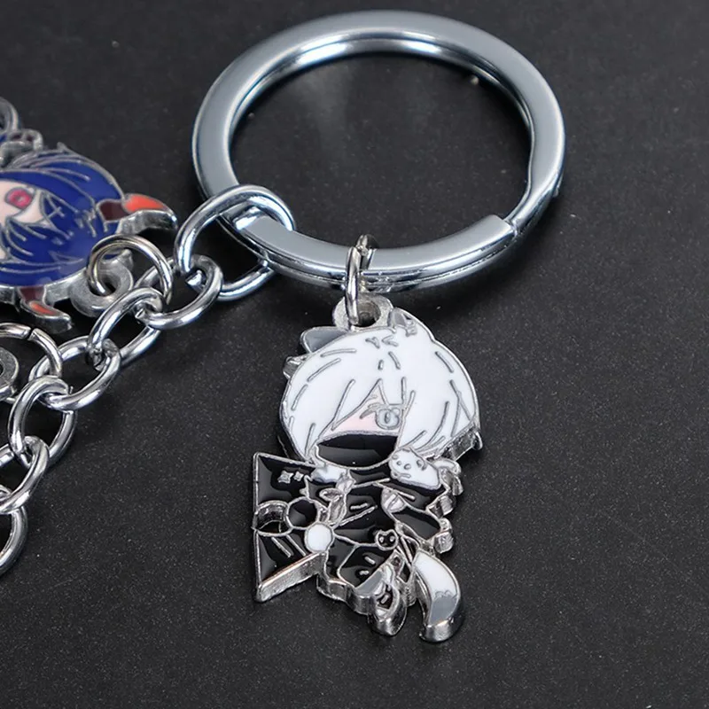 

Multicolor Alloy Key Drop Cartoon Figure Model Pendent Key Ring Car Chain Fans Jewelry Gift 5 In 1 Anime Game Arknights Keychain
