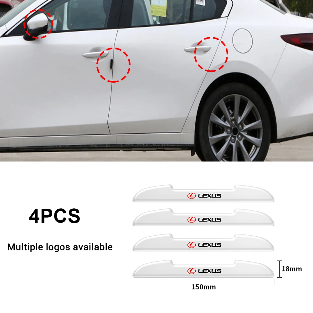 

4Pcs Car Bumper Strips Door Corner Anti-Scratch Protector Sticker for Lexus F Sport RX450h RX400h IS300h RX350 GX400 GX460 UX200