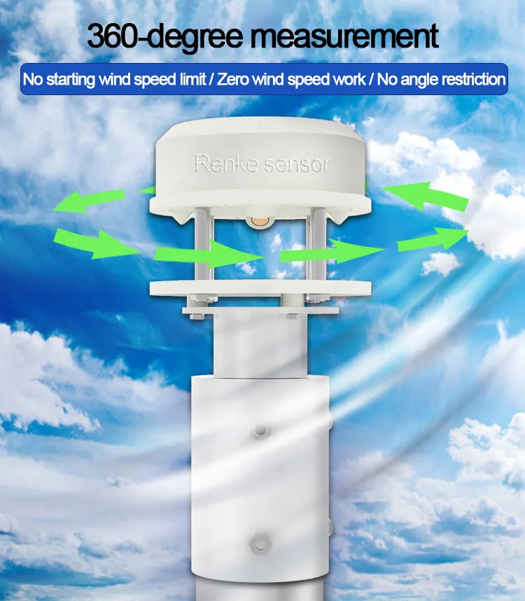 

Low Price Ultrasonic Anemometer weather station RS485 output ultrasonic wind speed direction sensor