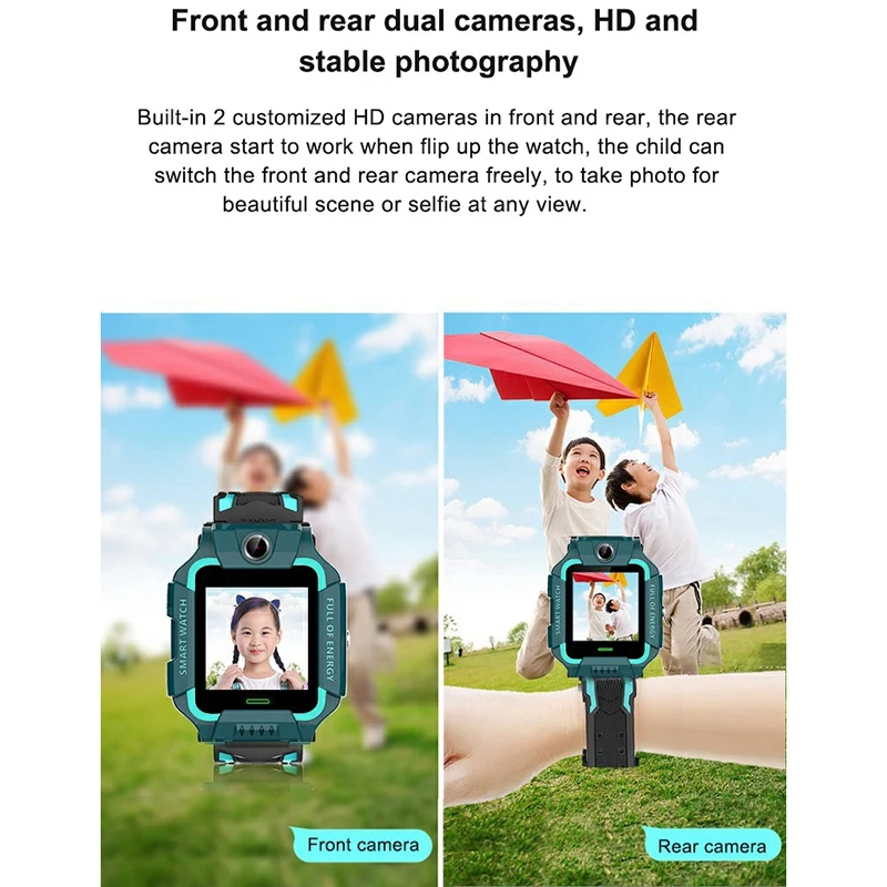 Z6 двойная камера анти-потеря местоположения Детские умные часы SOS SIM LBS трекер