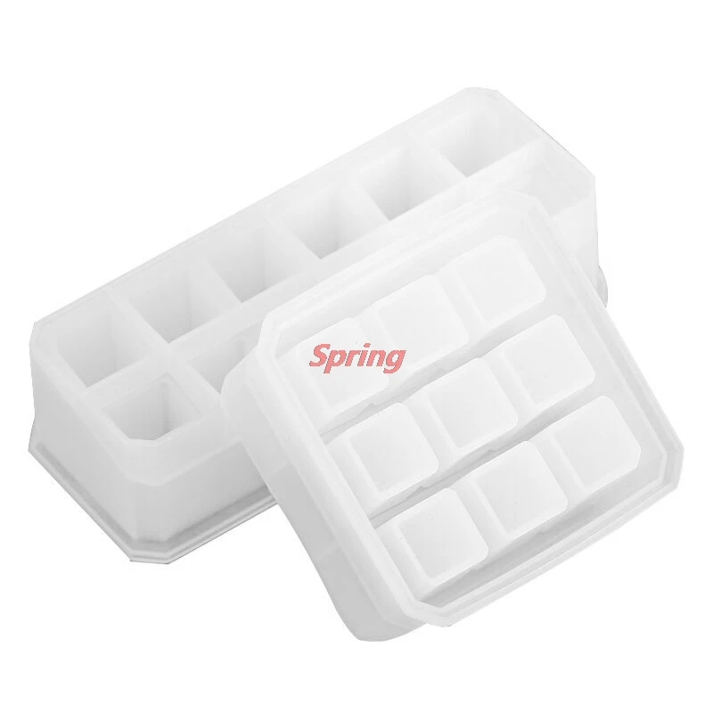 

Hot Portable 9/12 Grids Multi-functional Pen Tools Storage Rack Epoxy Mould Silicone DIY Mold Lipstick Storage Box