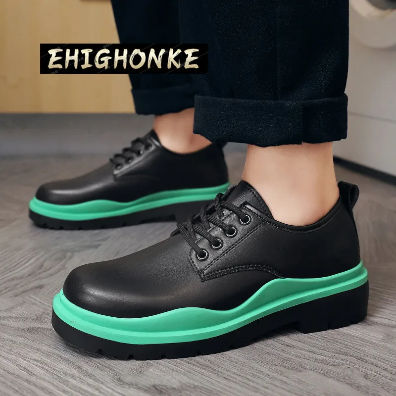 

New Designer Original Brand Thick-soled Oxford Shoes Thick-soled Derby Shoes Autumn Leather Shoes Women 's Round Toe Loafers Y43