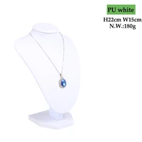 high quality model show exhibitor 6 options pu white leather jewelry display woman necklaces pendants mannequin jewelry stand