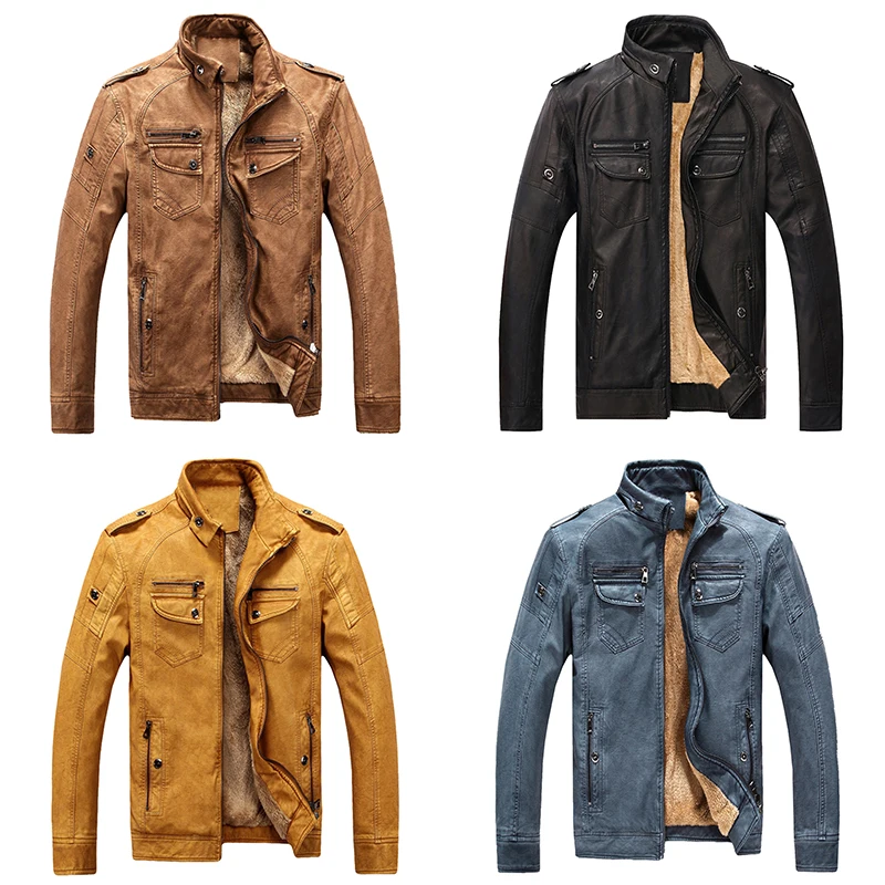 

The New Men's Leather Jacket Autumn Leisure Motorcycle PU Jacket Jacket Motorcycle Leather Coat Brand Clothing W118/WQ