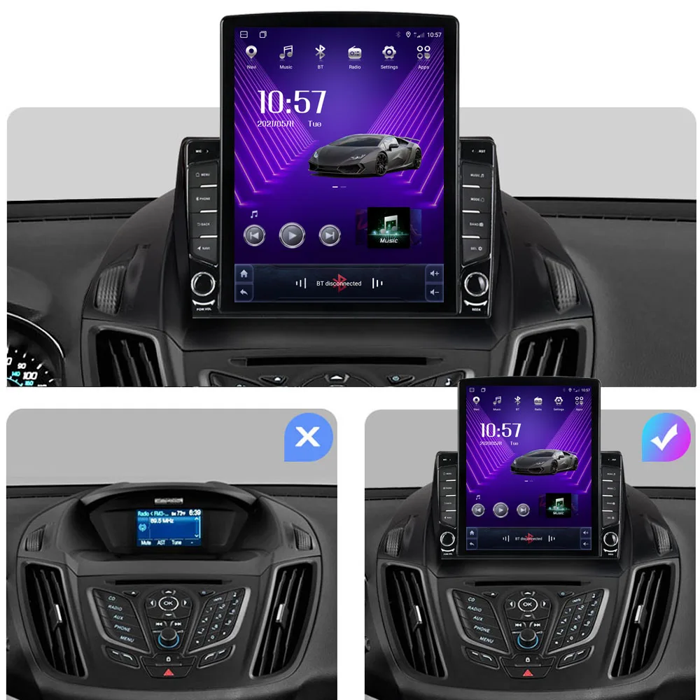 Runningnav для Ford Kuga Escape 2013 2014 2015 2016 Tesla Type Android автомобильное радио мультимедийный