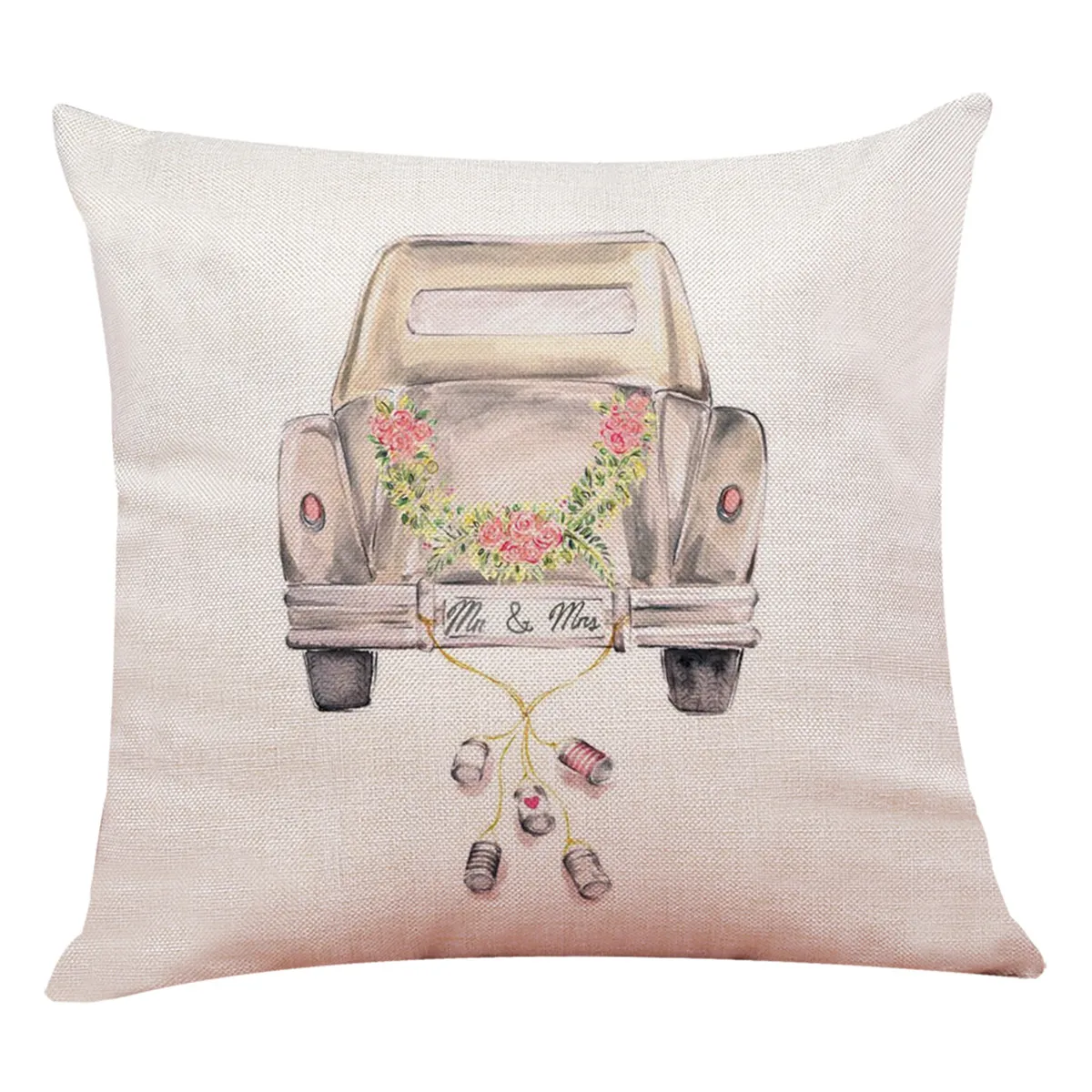 Классический чехол для диванной подушки с принтом автомобиля дивана и кровати