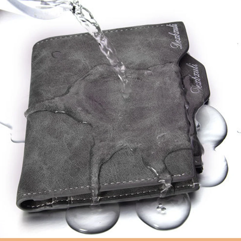 Мужской деловой Повседневный водонепроницаемый тонкий кошелек из искусственной