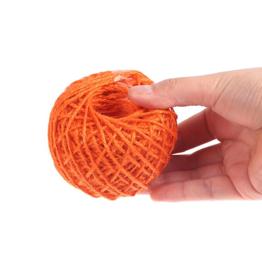 50 м натуральная джутовая веревка искусственная пеньковая подарочная