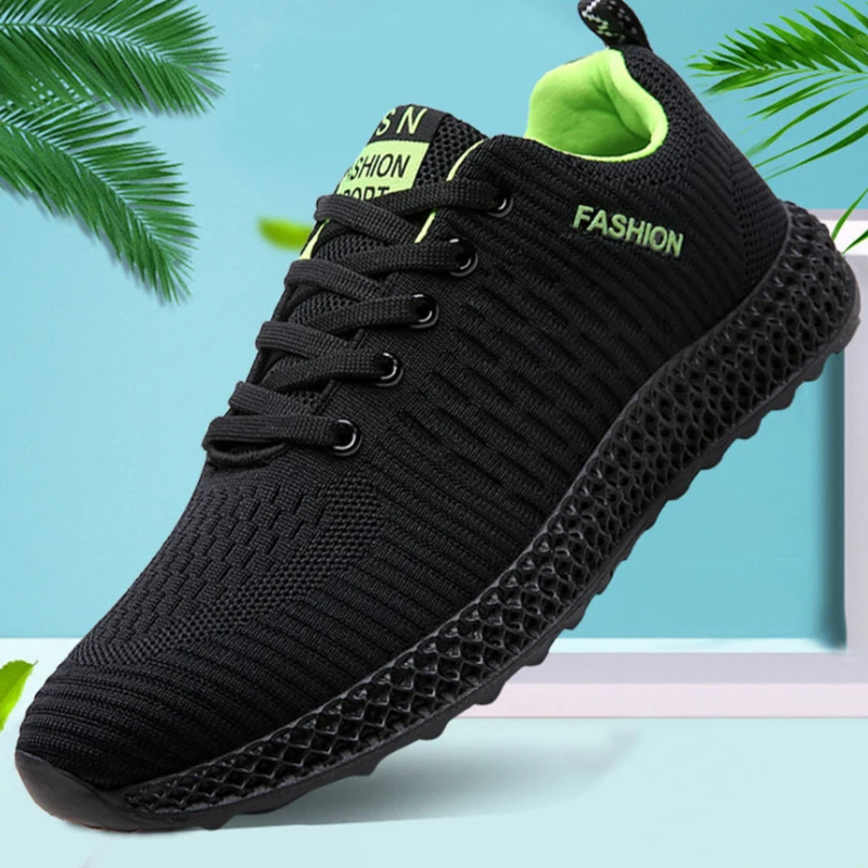 

Fashion Sneakers Lightweight Men Casual Shoes Breathable Male Footwear Lace Up Walking Shoe