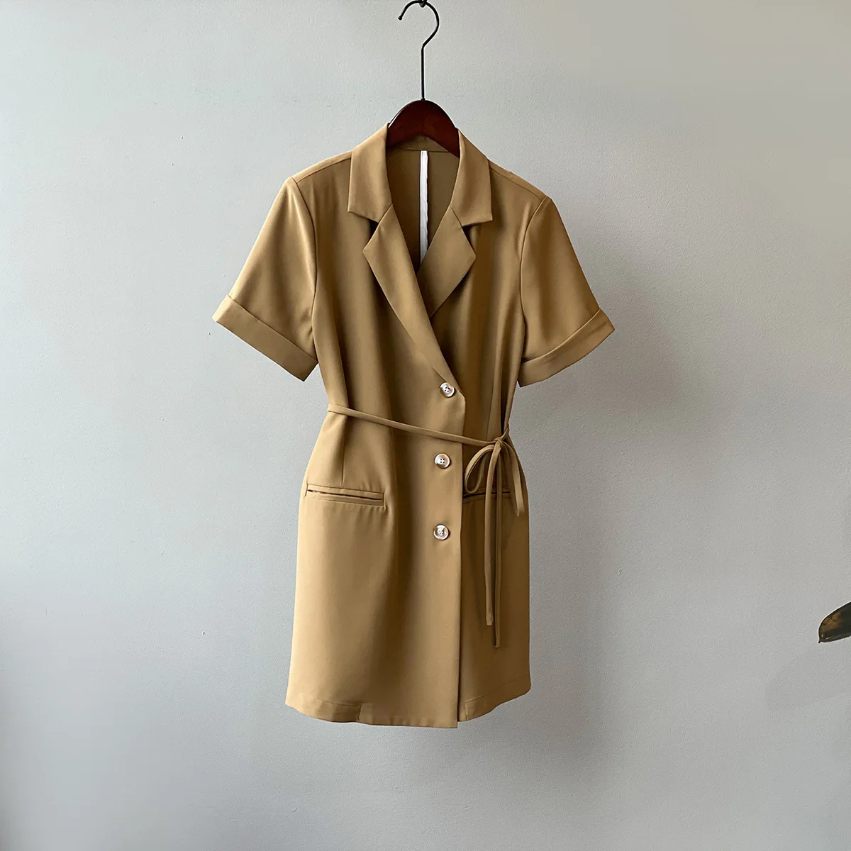 

COZOK Suit Dress Female 2021 Summer New Korean Style Temperament Small Tie Short Skirt 80181